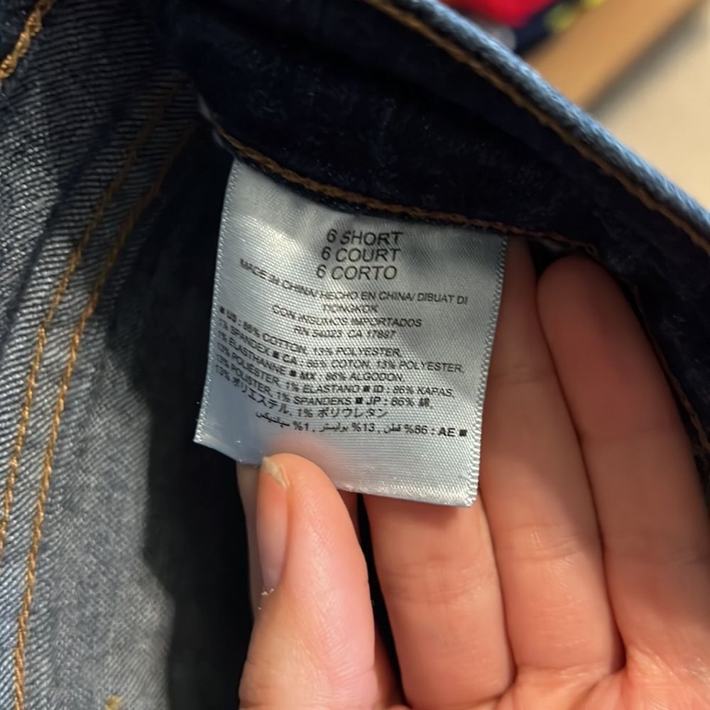 Mid-Rise Dark wash skinny jeans, size 6 Short - Picture 3 of 4